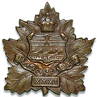 31st Alberta Regiment cap badge
